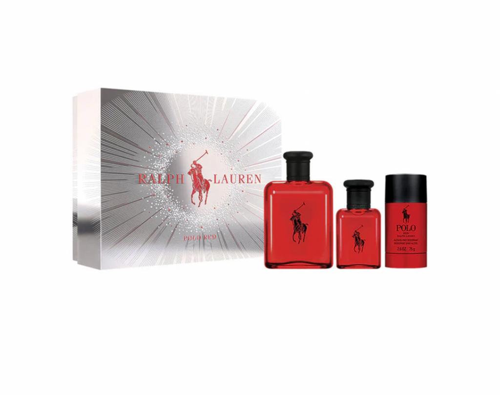 Set Perfume Ralph Lauren Polo Red Men Edt 125ml + 40ml + Deo 75ml
