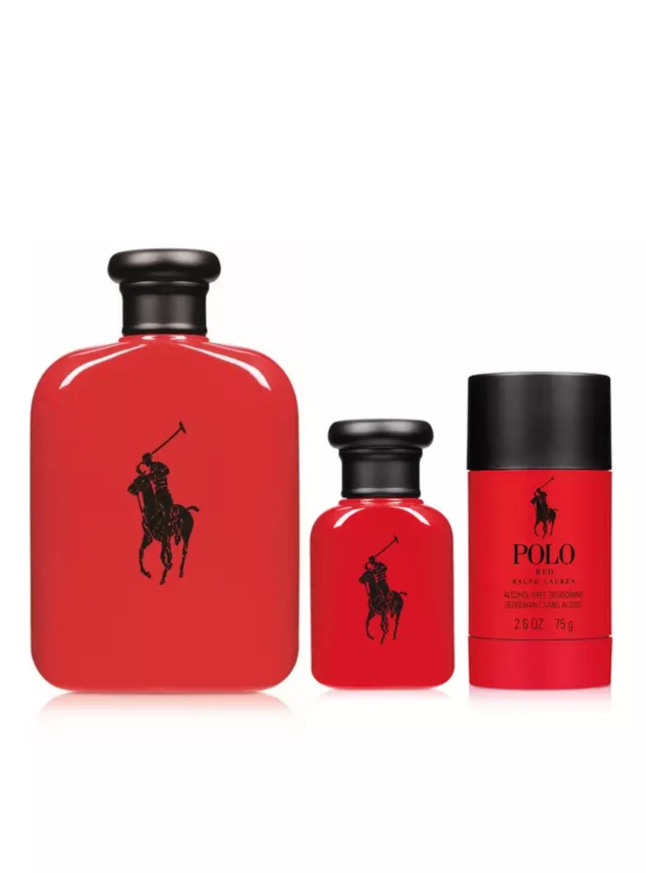 Set Perfume Ralph Lauren Polo Red Men Edt 125ml + 40ml + Deo 75ml