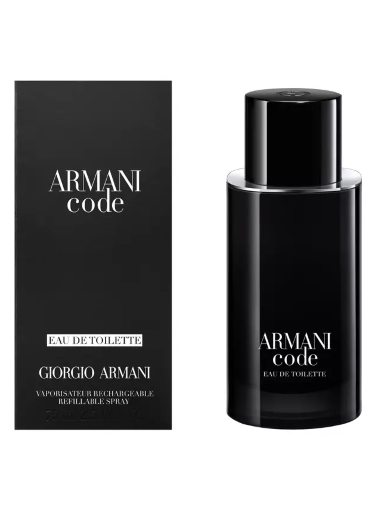 Giorgio Armani Code Men Edt 75ml Refillable Recargable