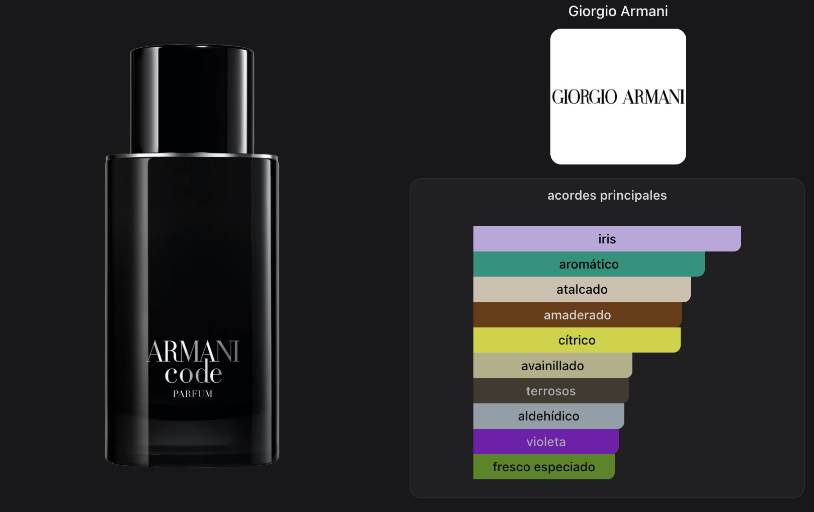 Giorgio Armani Code Men Parfum 75ml Refillable Recargable