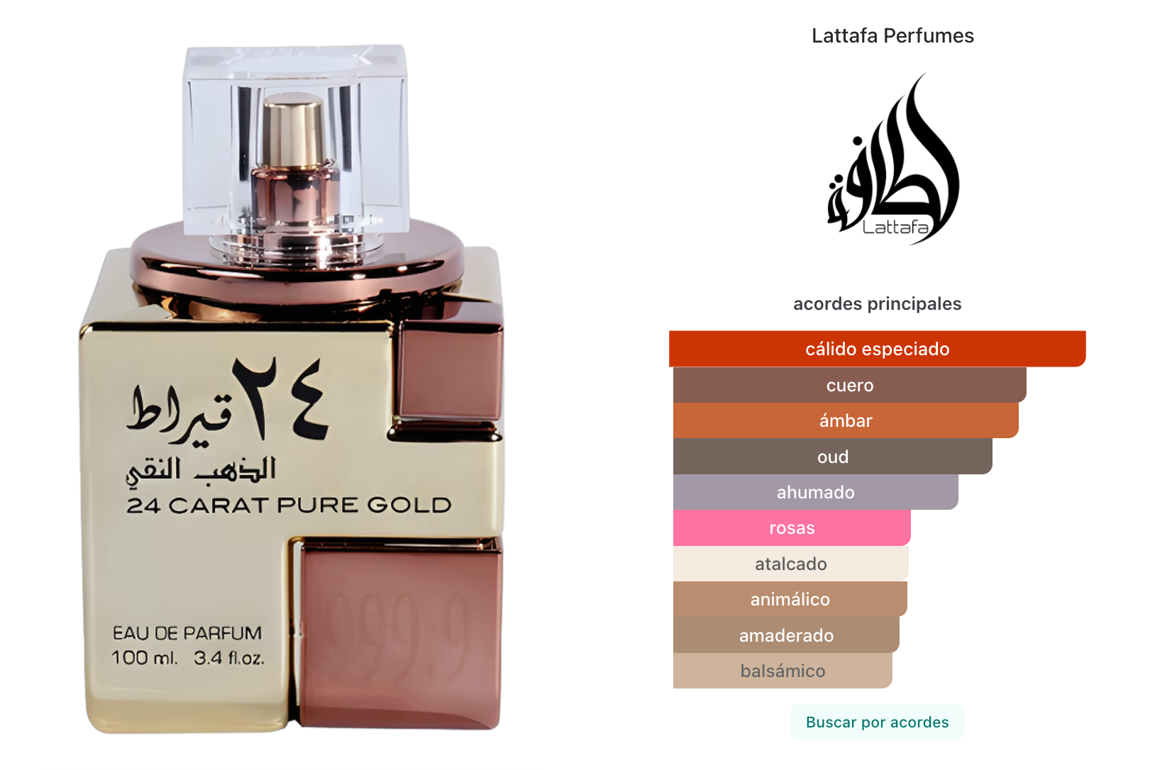 Lattafa 24 Carat Pure Gold Edp 100ml