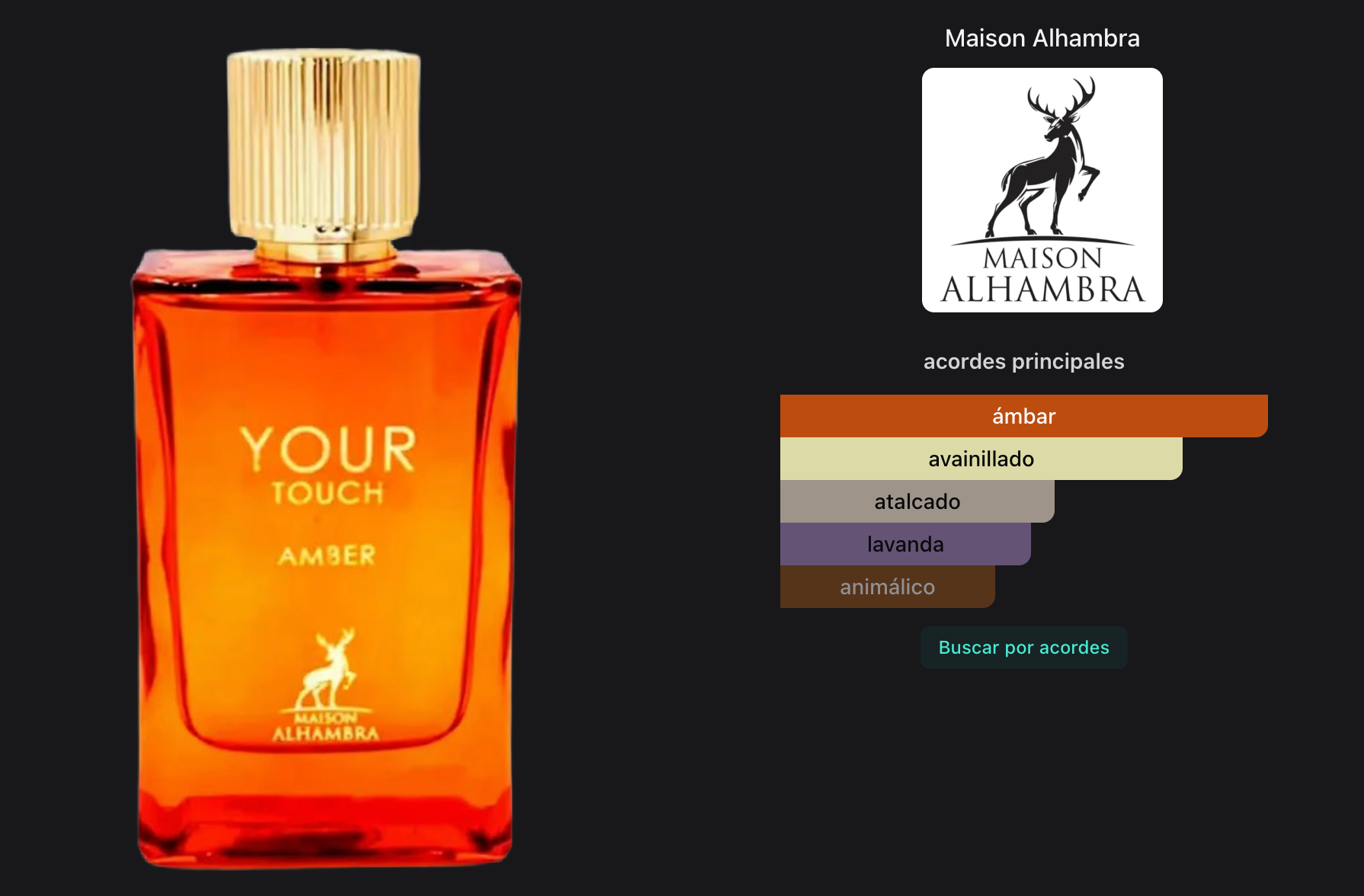 Maison Alhambra Your Touch Amber EDP 100ml