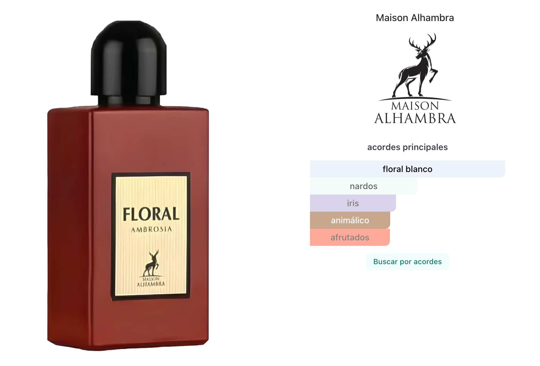 Maison Alhambra Floral Ambrosia EDP 100ml - INSPIRADO EN GUCCI BLOOM AMBROSIA DI FIORI