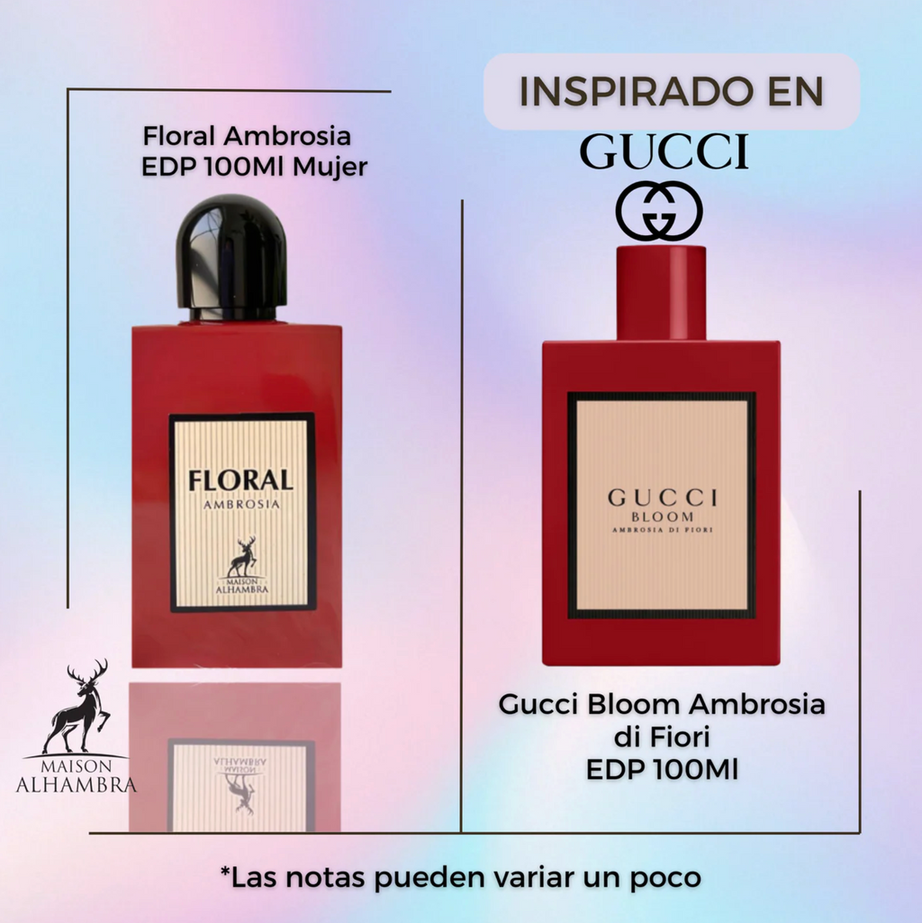 Maison Alhambra Floral Ambrosia EDP 100ml - INSPIRADO EN GUCCI BLOOM AMBROSIA DI FIORI