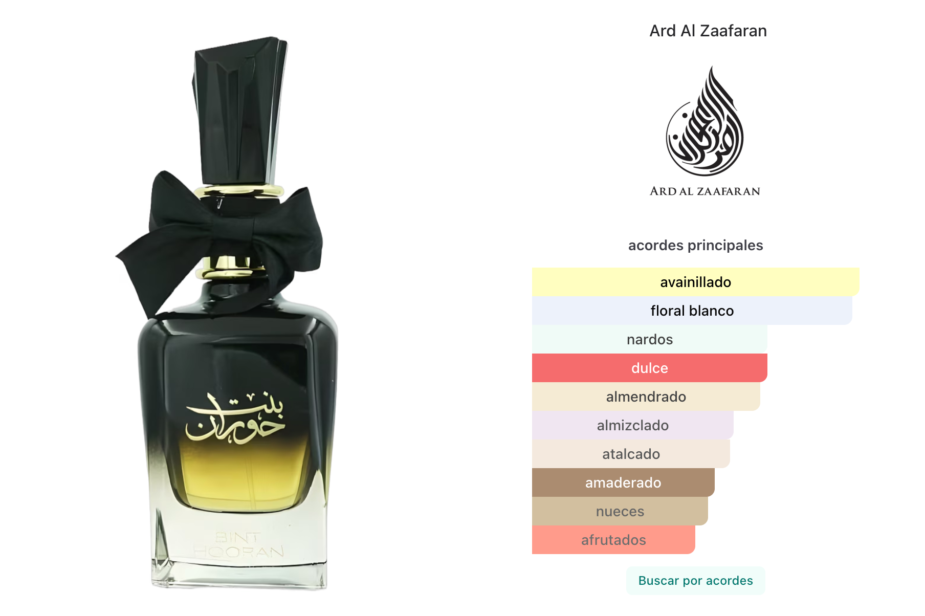Ard Al Zaafaran Bint Hooran EDP 100ml para Mujer