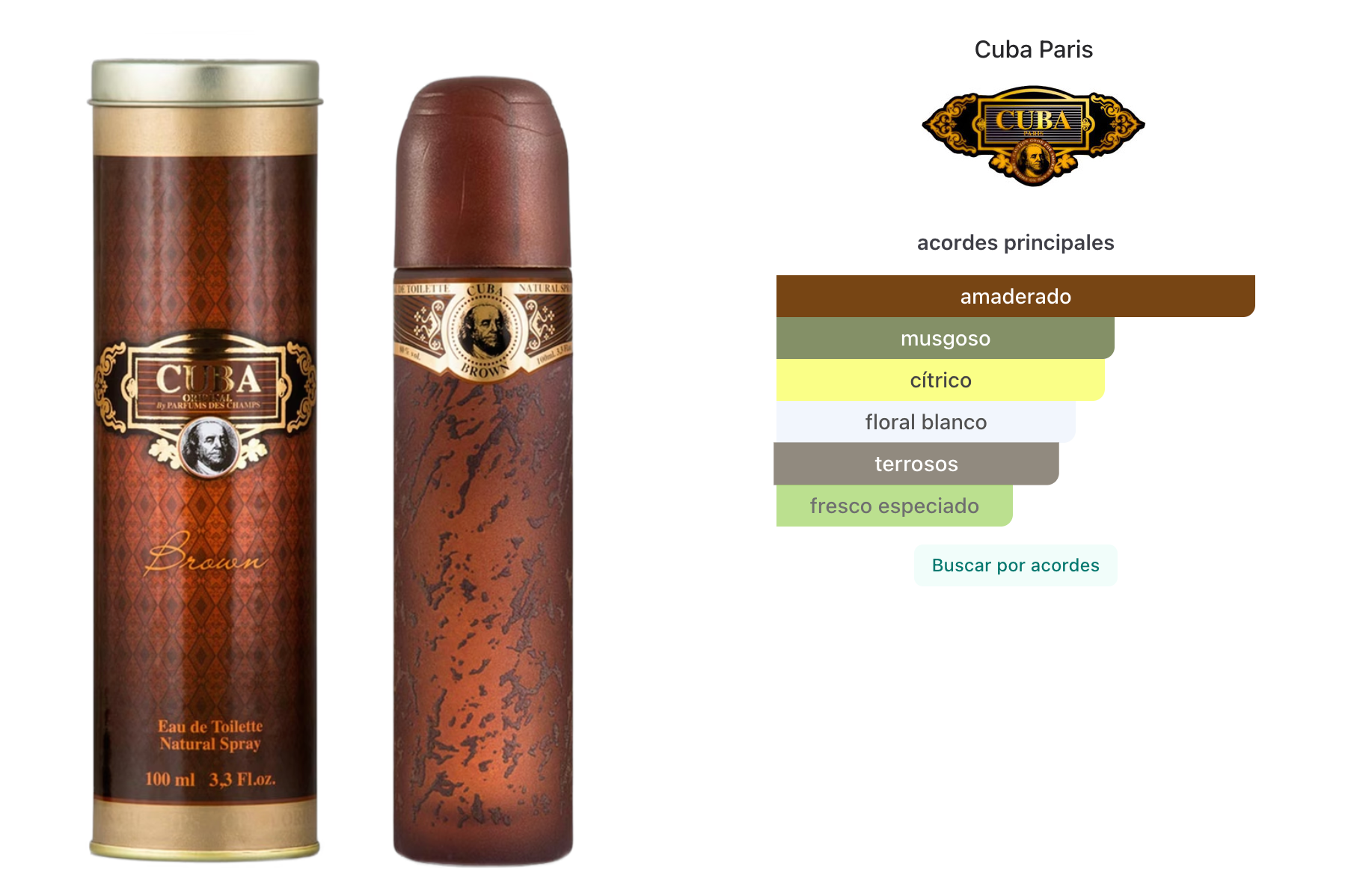 Cuba Brown EDT 35ml Para Hombre