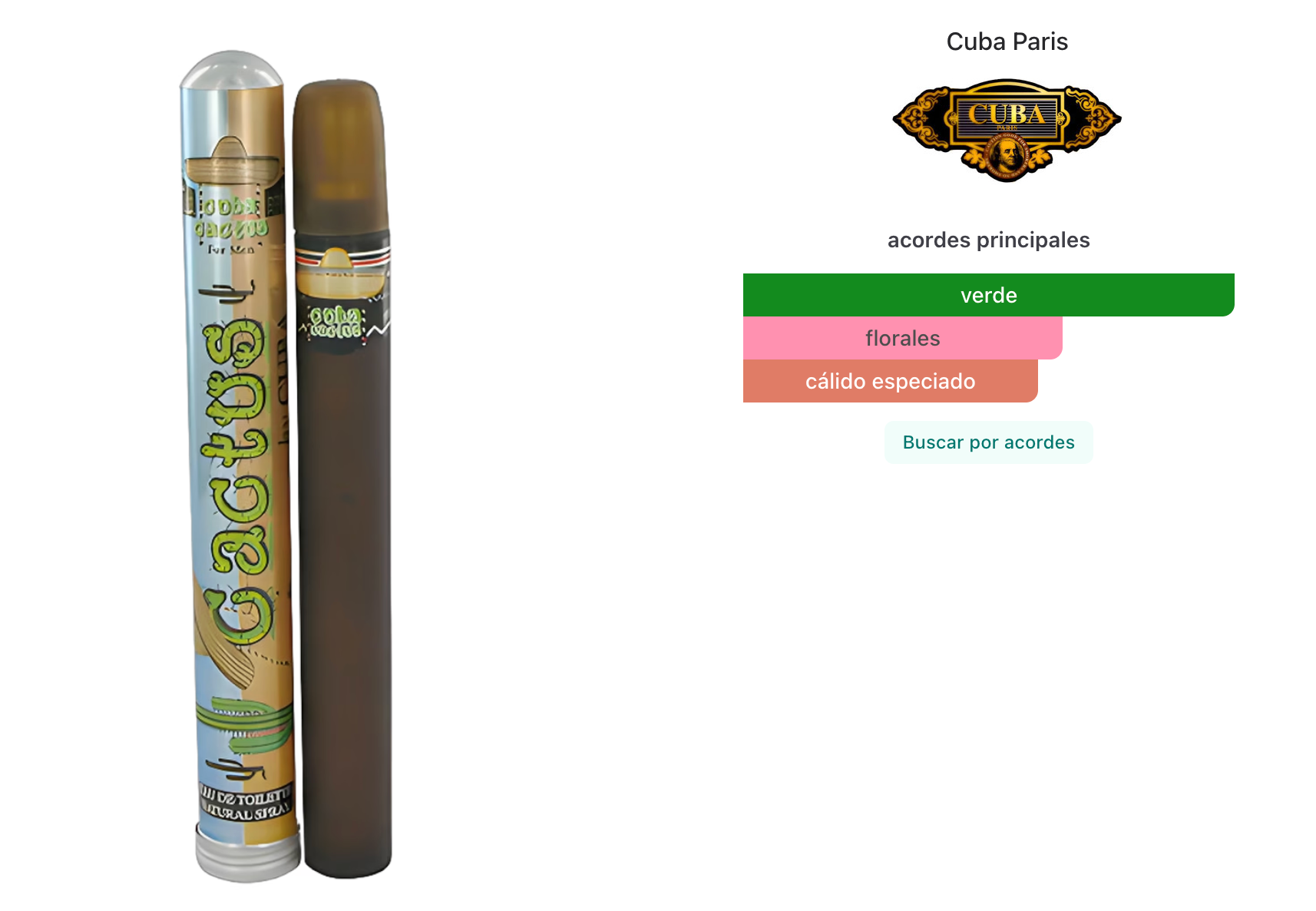 Cuba Paris Cactus Mexico For Men EDT 35ml Hombre