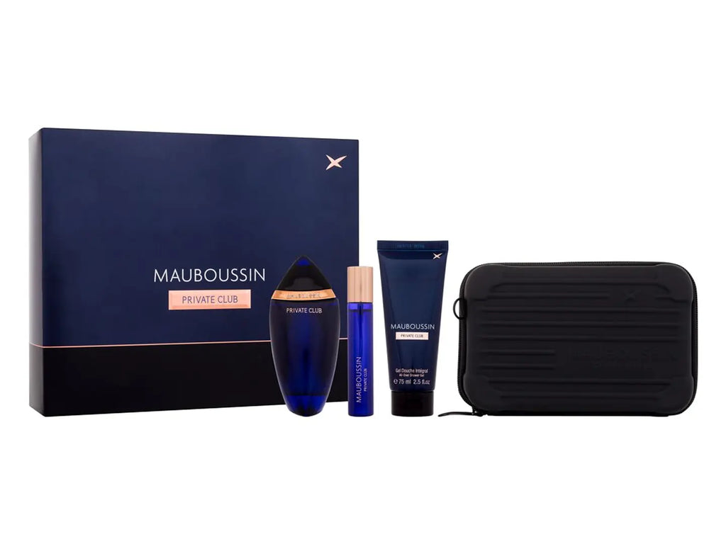 Mauboussin Private Club EDP 100ml + 20ml + Shower Gel 75ml + Bolso Set Hombre