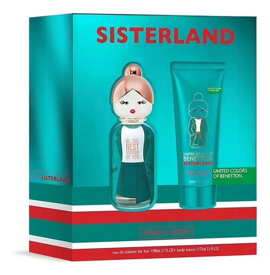 Benetton Sisterland Green Jasmine EDT 80ml + 75ml Body Lotion Set